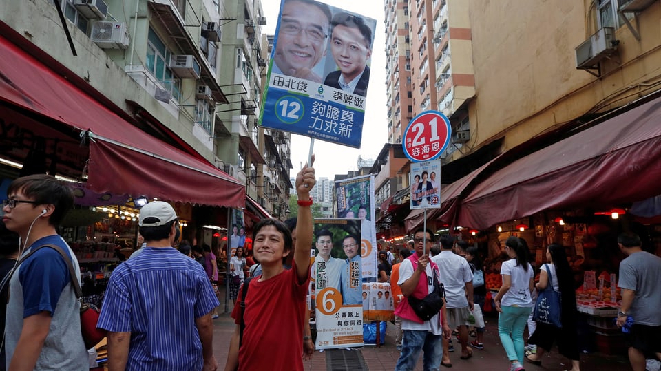 Wahlkampf in Hongkong