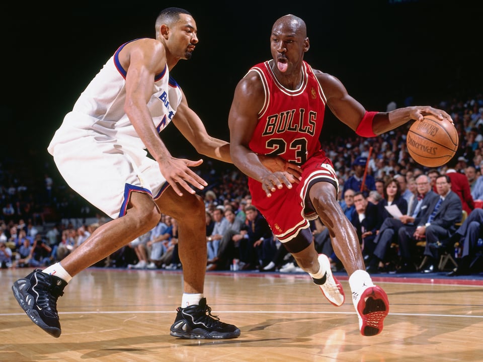 Spielbild aus dem Jahr 1997 mit Michael Jordan.