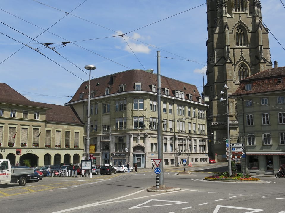 Der Platz vor der Freiburger Kathedrale