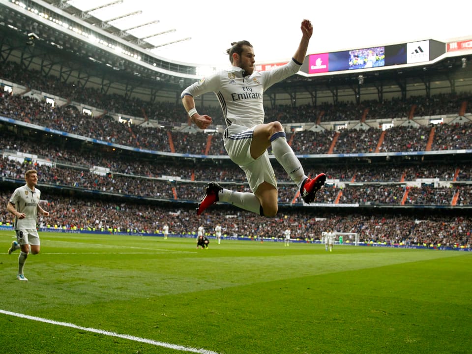 Bale jubelt über sein Tor.