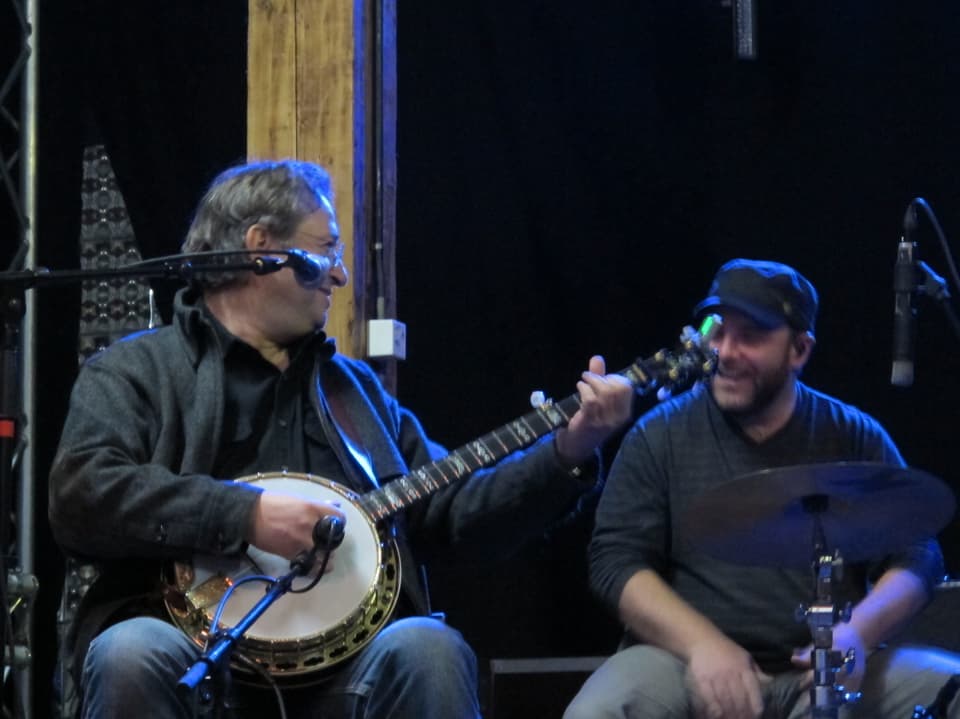 Jens Krüger mit seinem Banjo.