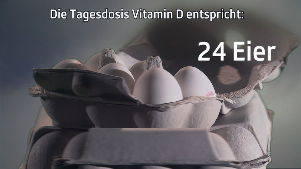 Der Tagesbedarf an Vitamin D liesse sich mit 24 Eiern decken.