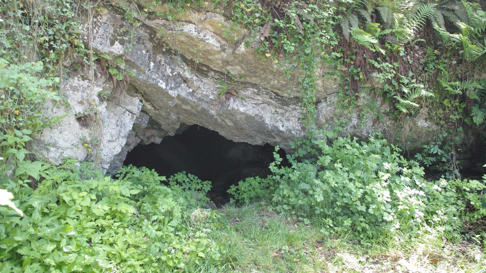 Die Überreste des begonnen nördlichen Portals des Tunnels für das gescheiterte Wasserfallen-Eisenbahnprojekt.