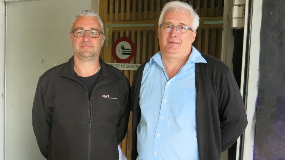 Urs Kallen (GVB) und Daniel Rudin (Migrationsdienst Kanton Bern).