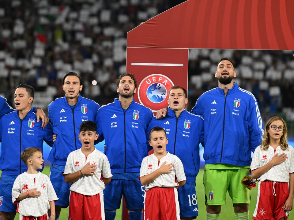 Die Italiener vor dem EM-Quali-Spiel gegen Malta.