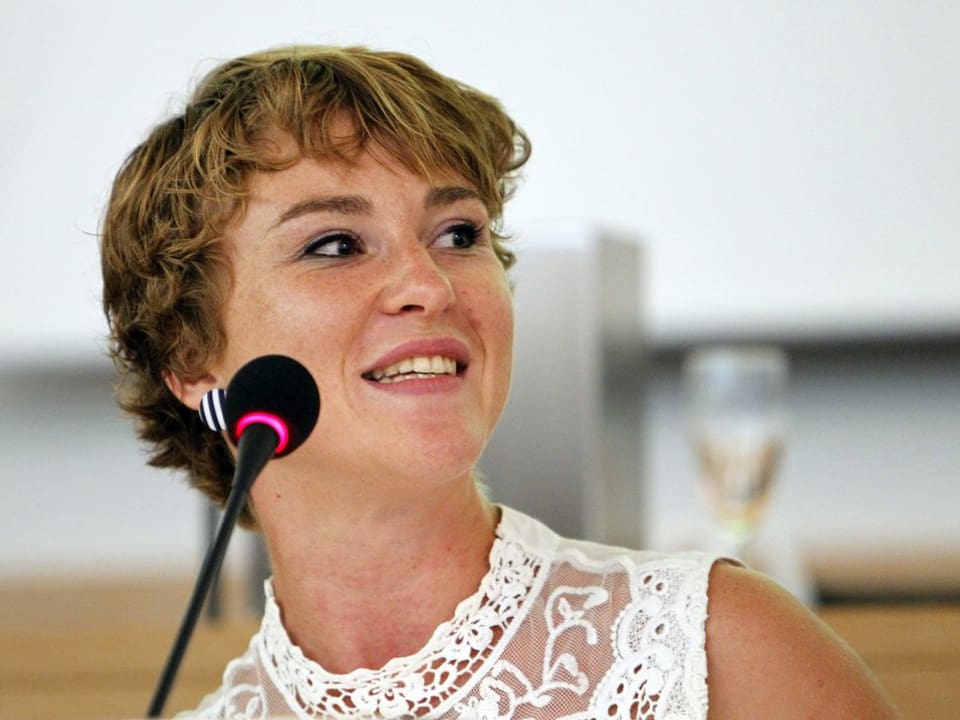 Irène Kälin bei ihrer Nominierung. 