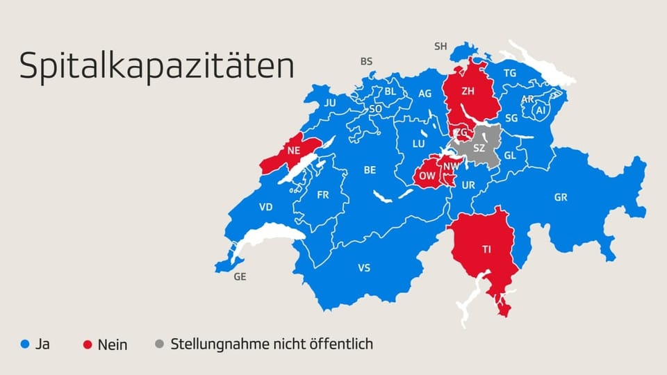Schweizer Karte mit Kantonen
