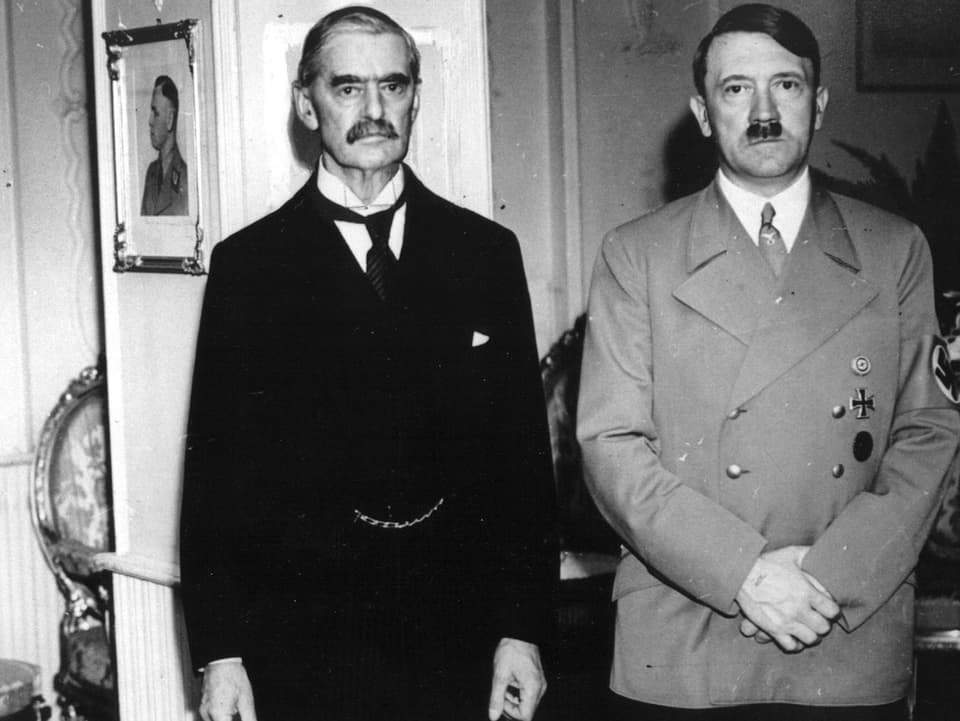 Neville Chamberlain und Adolf Hitler