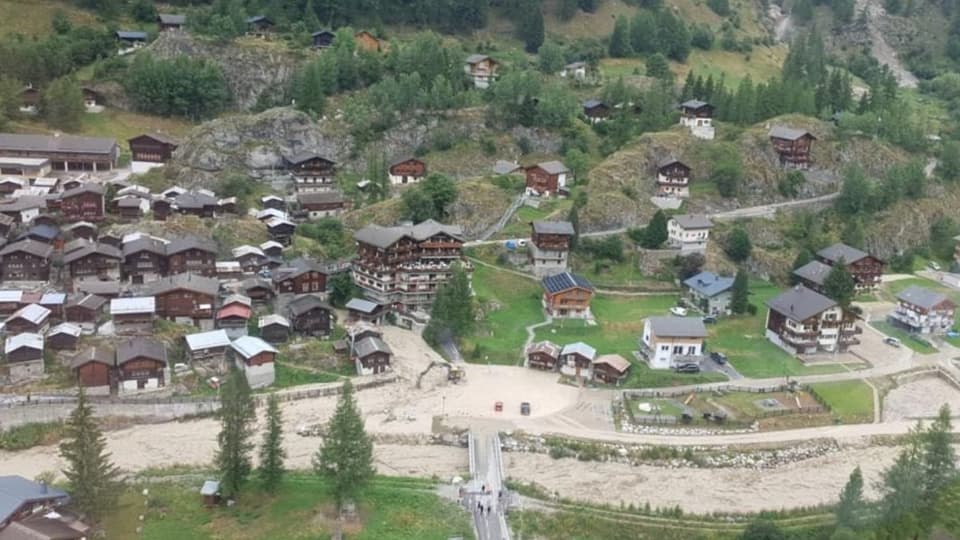 Überschwemmungen in der Gemeinde Blatten