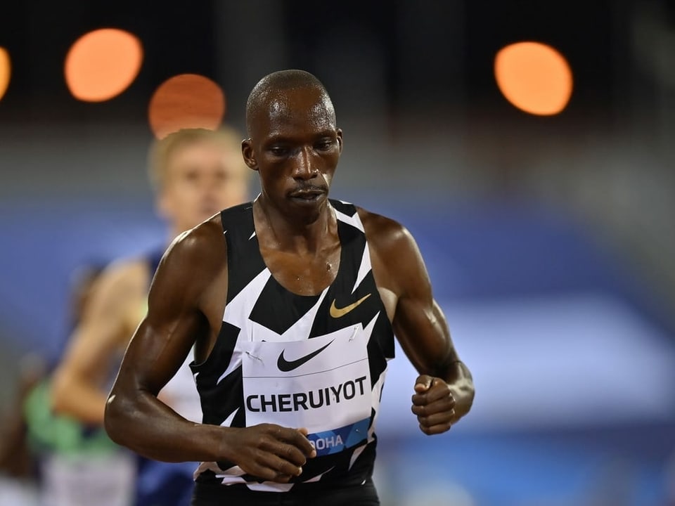 Timothy Cheruiyot am Rennen.