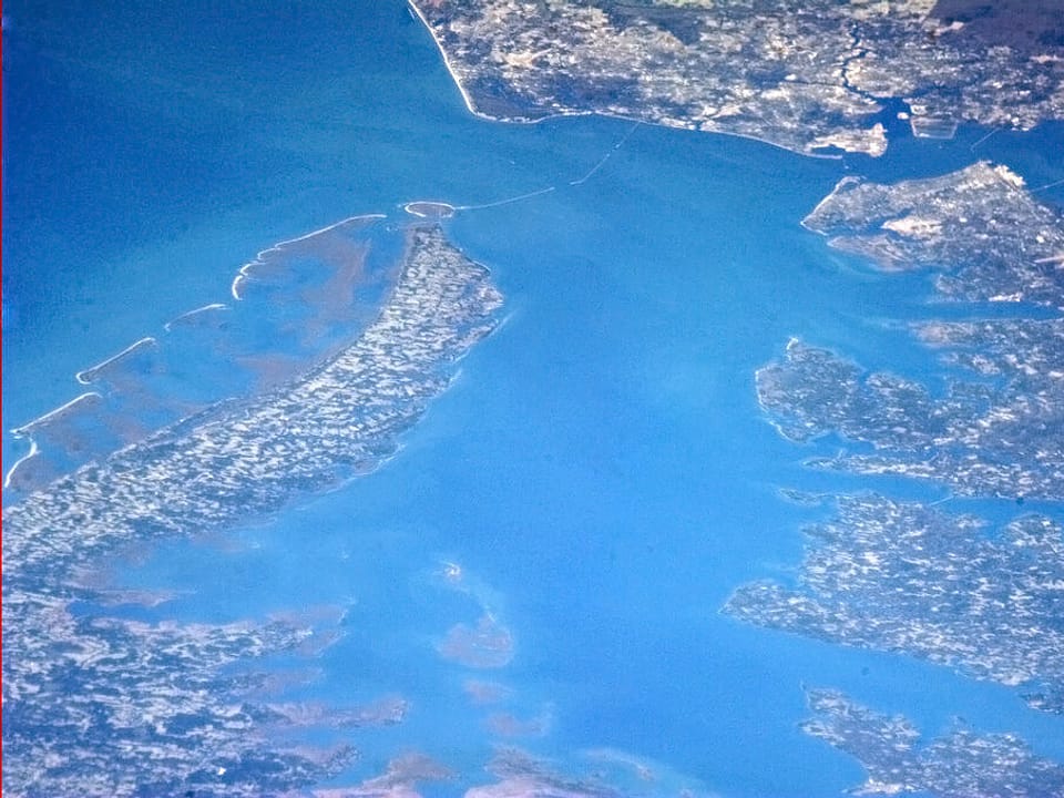 Blick aus dem Orbit auf die US-Ostküste.