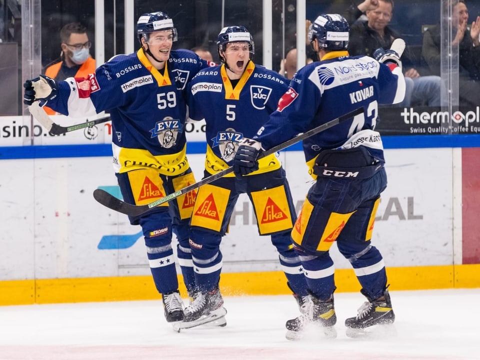 Schweizer, schwedischer und tschechischer Könner vereint Dario Simion, Christian Djoos und Jan Kovar (v.l.n.r.) waren wichtige Figuren auf dem Weg zur Titelverteidigung.