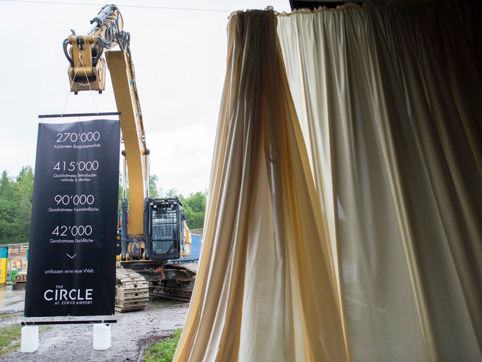 Blick auf die Baustelle des Immobilen-Projekts «The Circle»