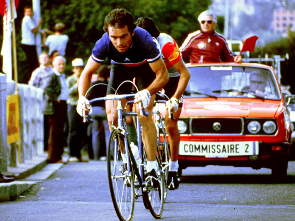 Bernard Hinault auf dem Weg zum WM-Titel 1980 in Sallanches 