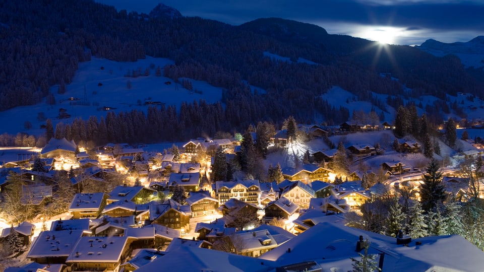 Blick auf Gstaad.