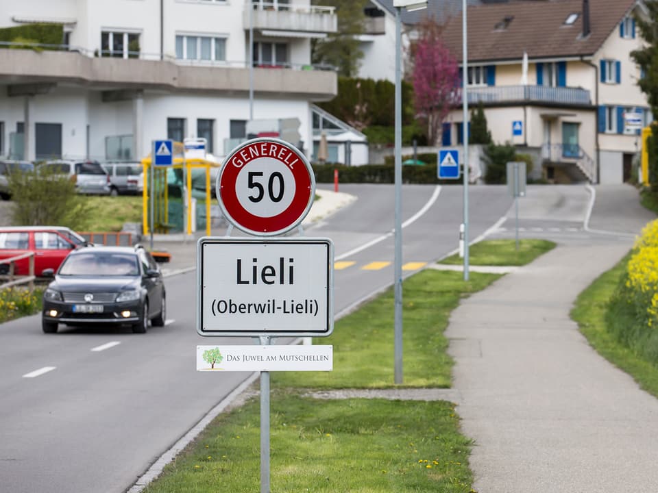 Ortsschild Oberwil-Lieli