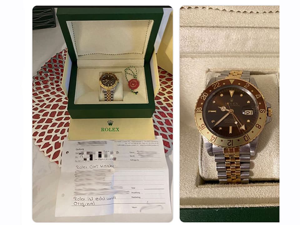 Bilder einer Rolex-Uhr