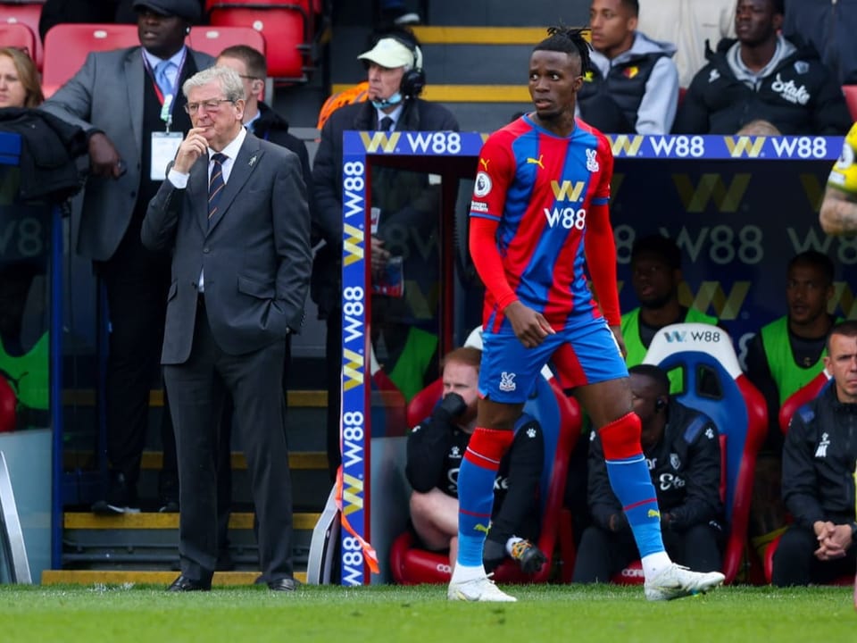 Das Tor des einen besiegelt den Abstieg des anderen Roy Hodgson und Wilfried Zaha