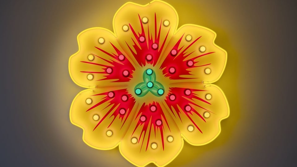 Ein florales Element als digitales Kunstwerk