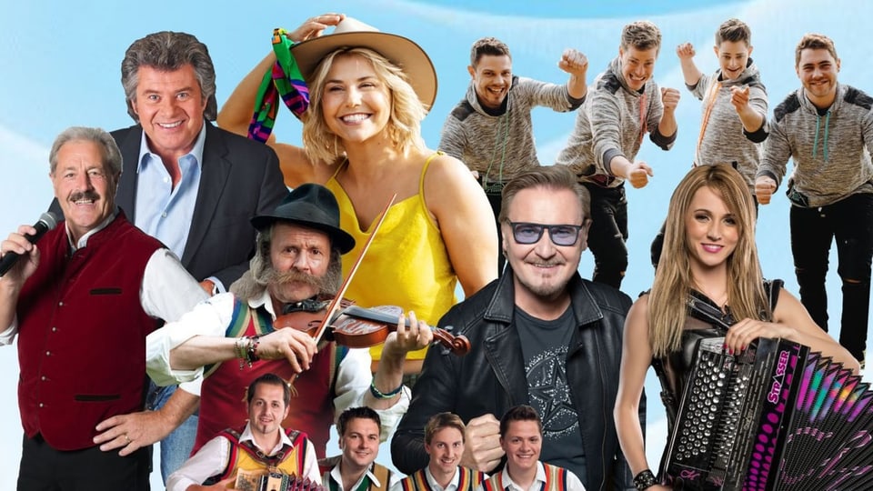 Collage mit Fotos verschiedener Musikerinnen und Musiker.
