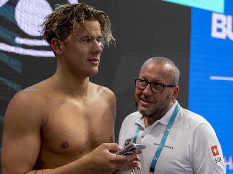 Noè Ponti mit Coach Massimo Meloni