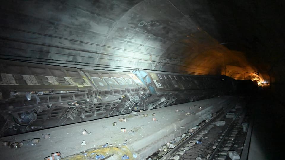 Havarierter Güterzug im Gotthard-Basistunnel