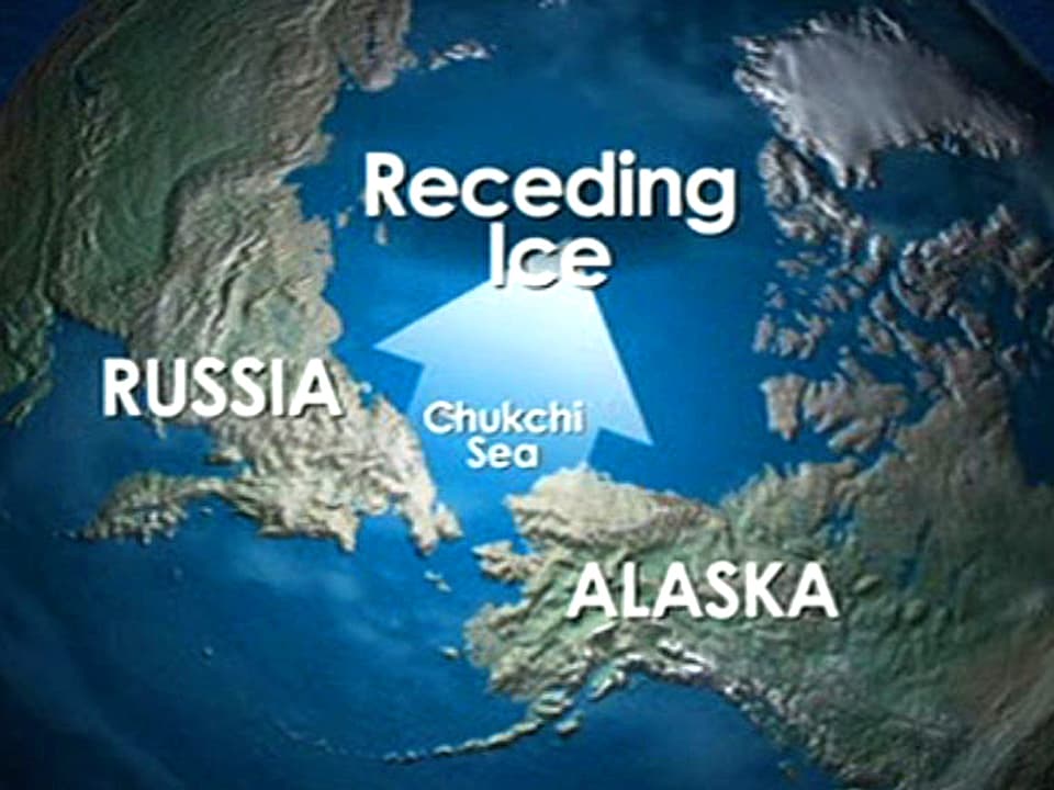 Grafik des Eisrückzugs in Alaska.