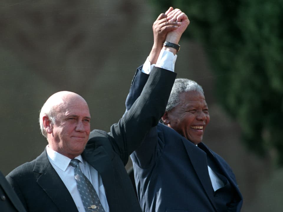 Frederik Willem de Klerk und Nelson Mandela