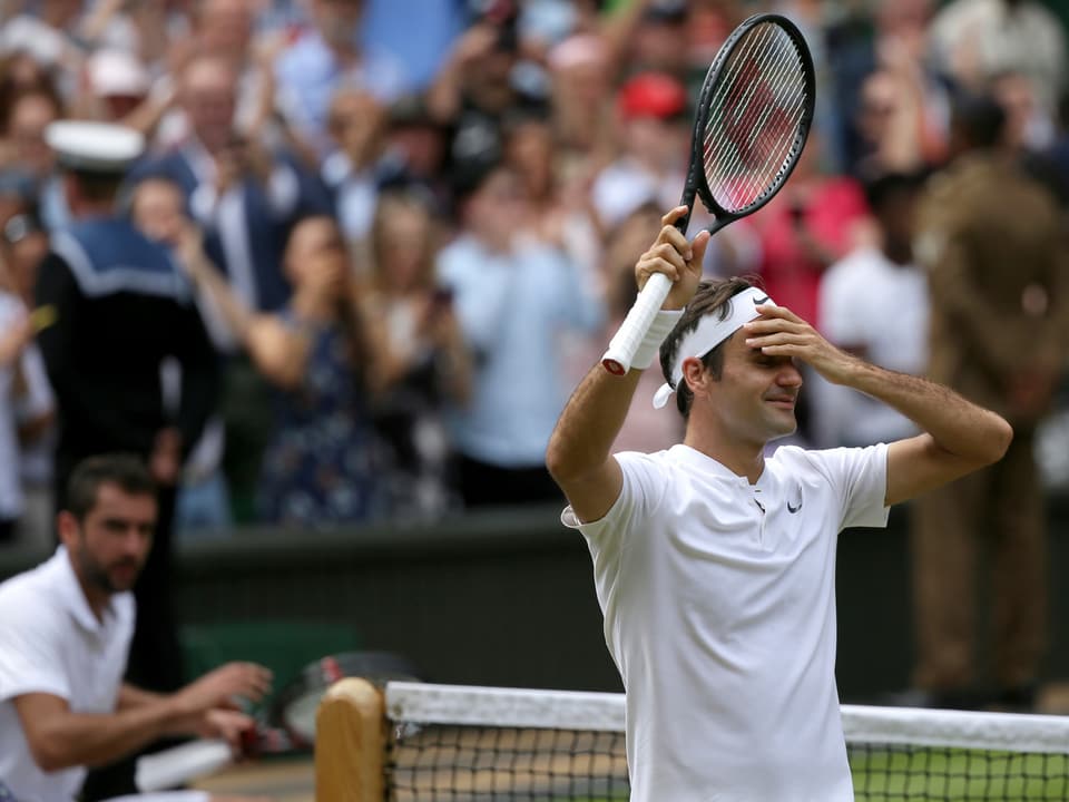 Roger Federer jubelt
