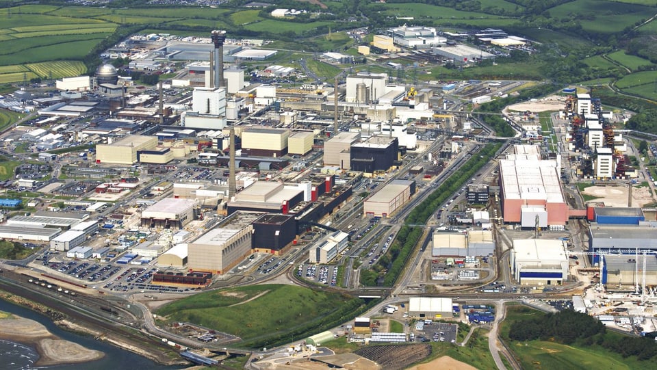 Luftbild der Atomanlage Sellafield im Nordwesten Englands.