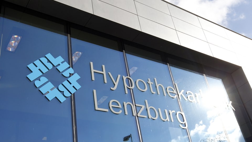 Firmenschild Hypothekarbank Lenzburg