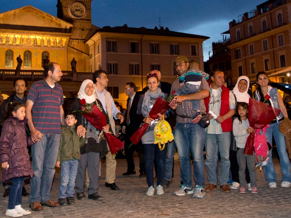 Flüchtlingsfamilien in Rom