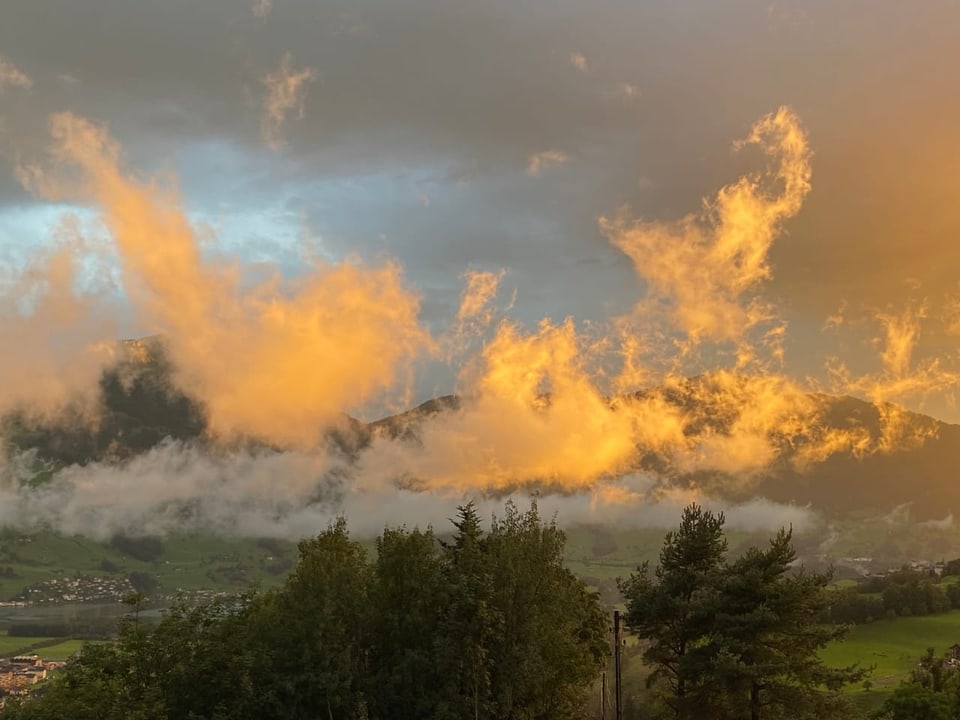 Abendstimmung bei Steinen