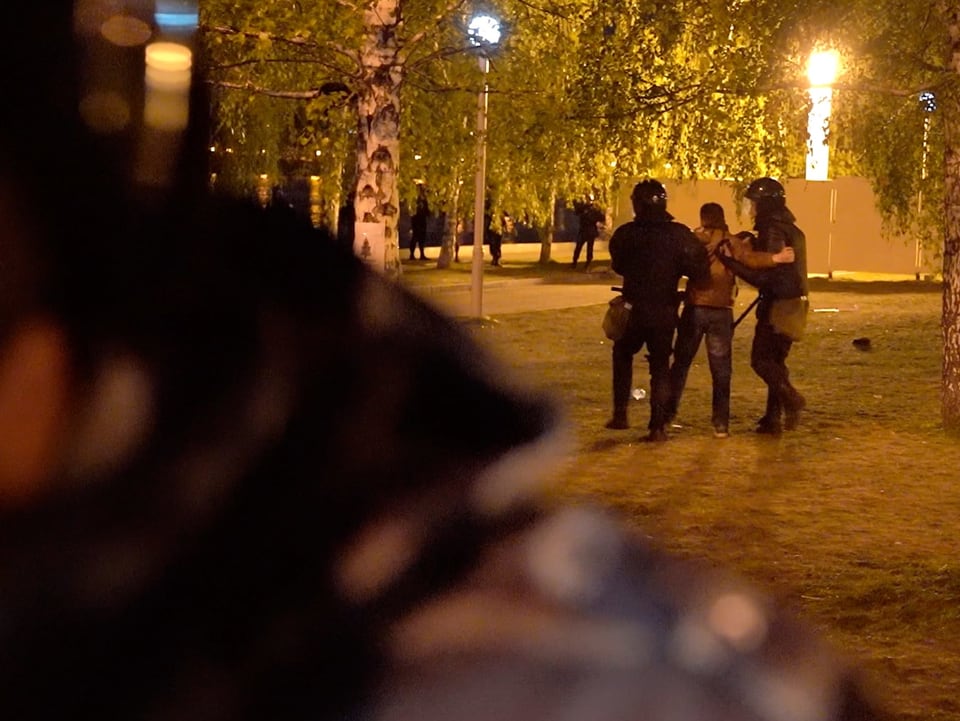 Polizeieinsatz in der Nacht in Jekaterinburg.