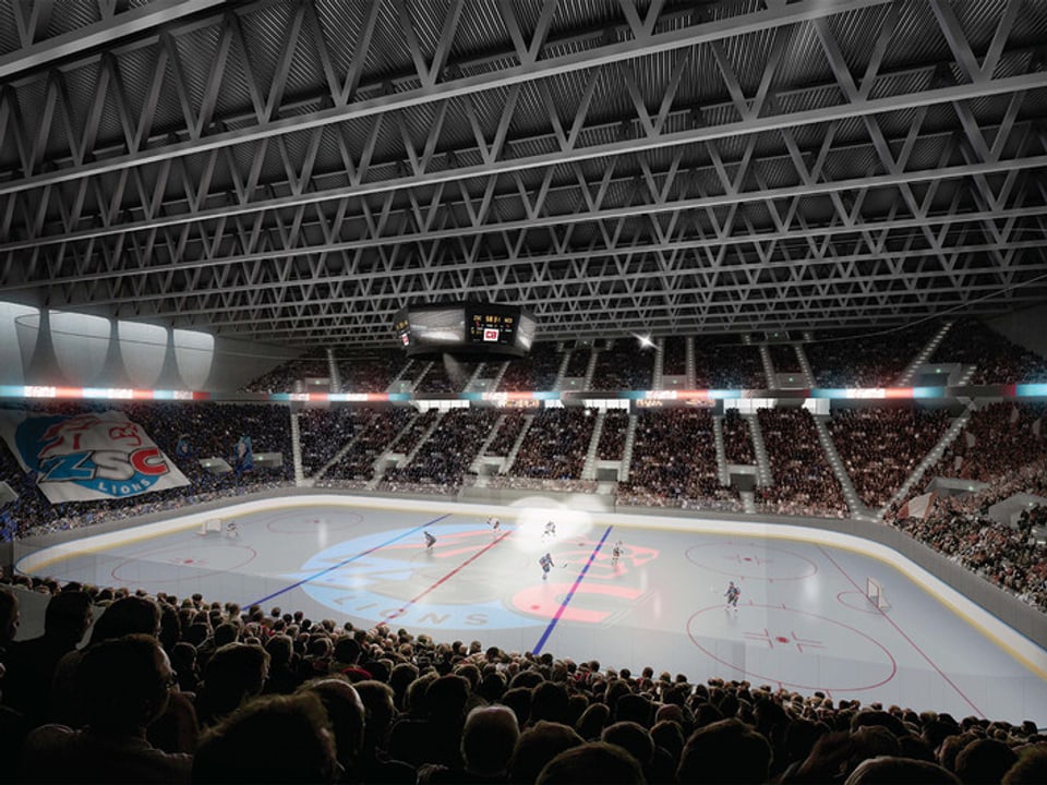 Eine richtige Hockey-Arena: So sieht das neue Stadion innen aus.