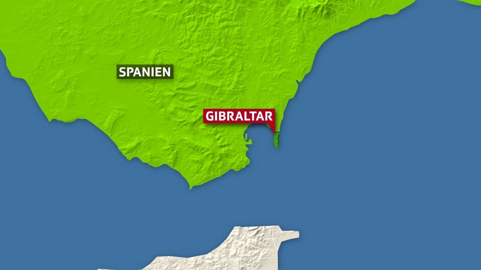 Karte von Gibraltar.