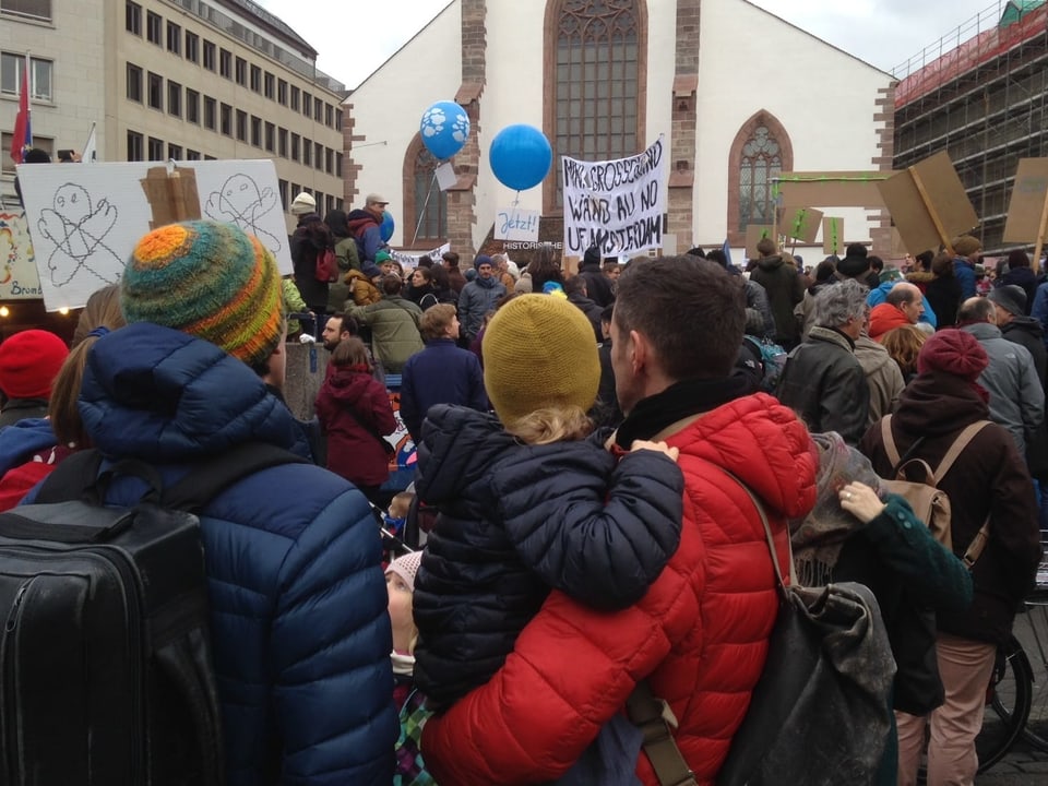 Menschen an der Klimademonstration