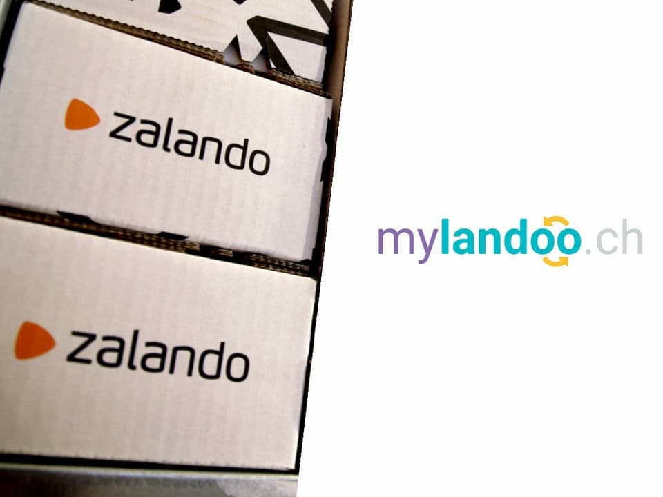 Bildmontage: Zalando Pakete und Mylandoo-Logo