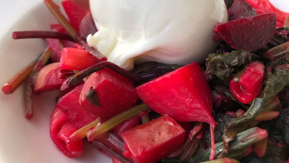 Rande mit Burrata Rande mit Burrata
