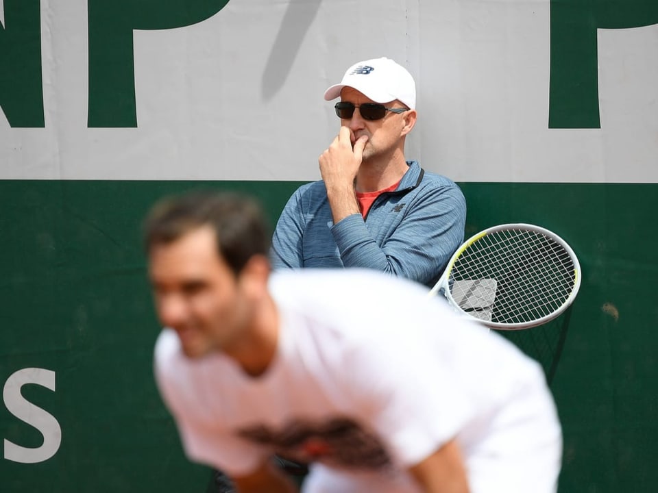 Roger Federer mit Trainer Ivan Ljubicic