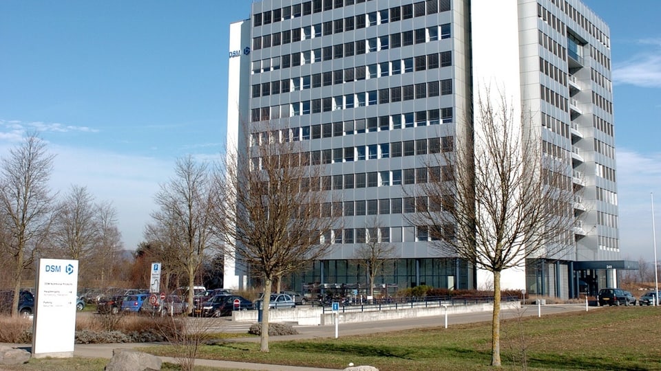 Mehrtstöckiges Gebäude der DSM in Kaiseraugst.