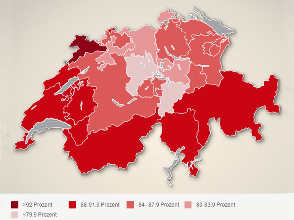 Grafik Schweizer Karte mit Kantonsgrenzen.