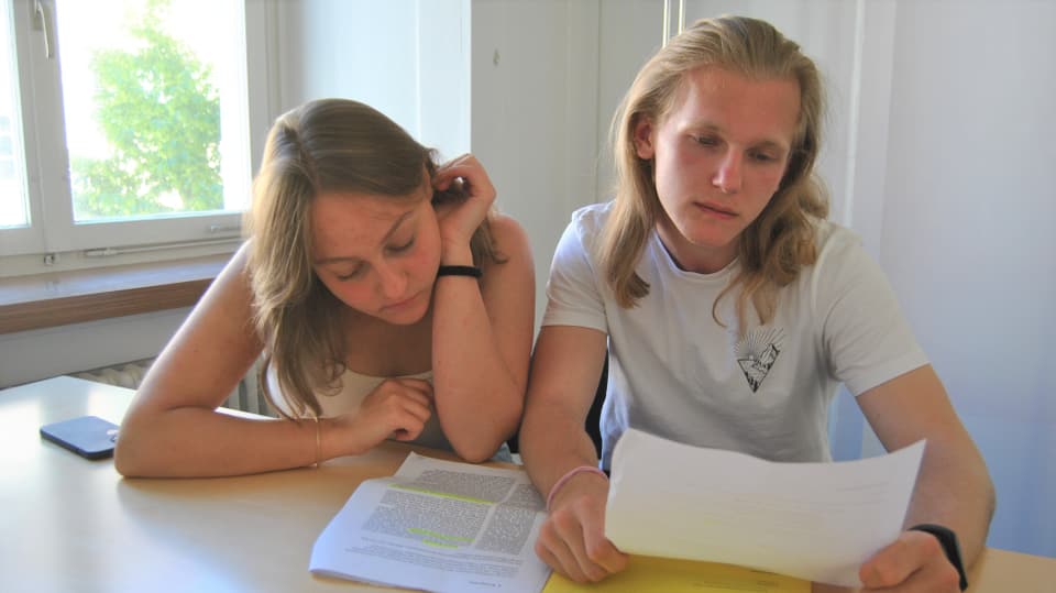 Sofiia und Nikita, Schüler aus der Ukraine