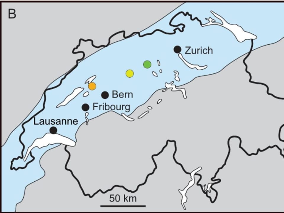 Karte der prähistorischen Schweiz