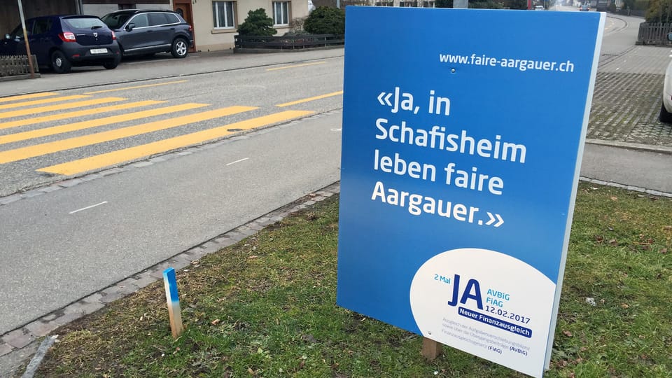 Abstimmungsplakat im Aargau