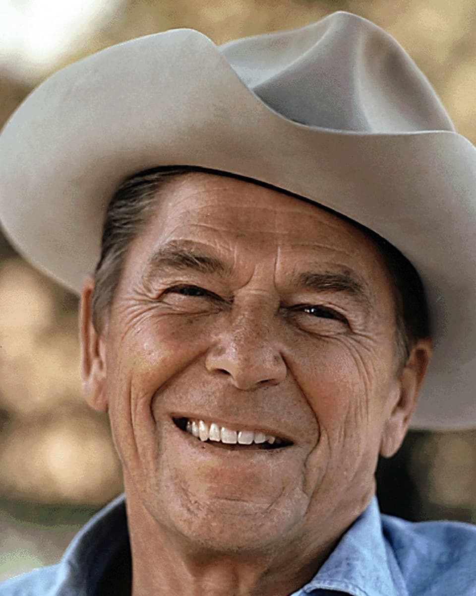 Reagan mit Cowboy-Hut