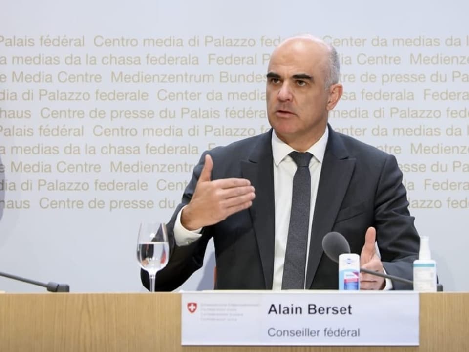 Verkündete die neuen Massnahmen Bundesrat Alain Berset.
