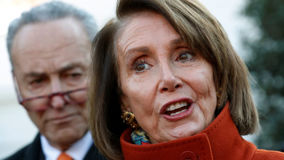 Die demokratischen Fraktionsführern im Kongress, Chuck Schumer (links) und Nancy Pelosi.