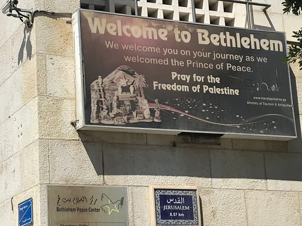 Schild in Bethlehem