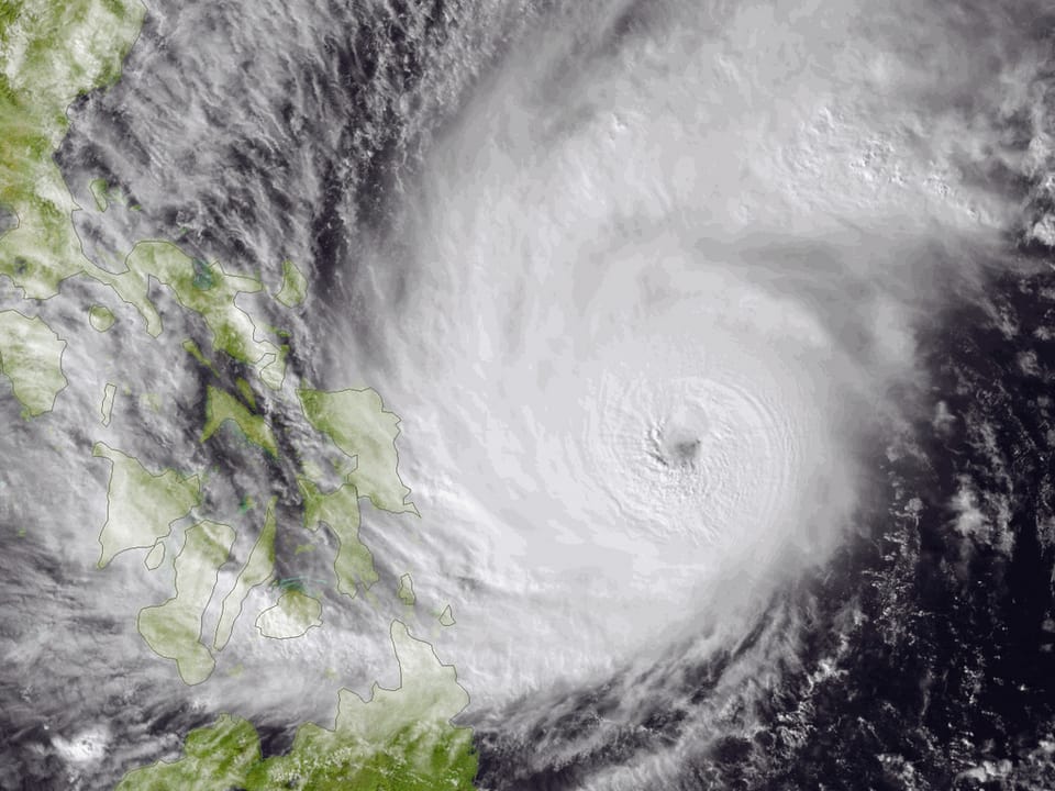 Satellitenaufnahme des Taifuns
